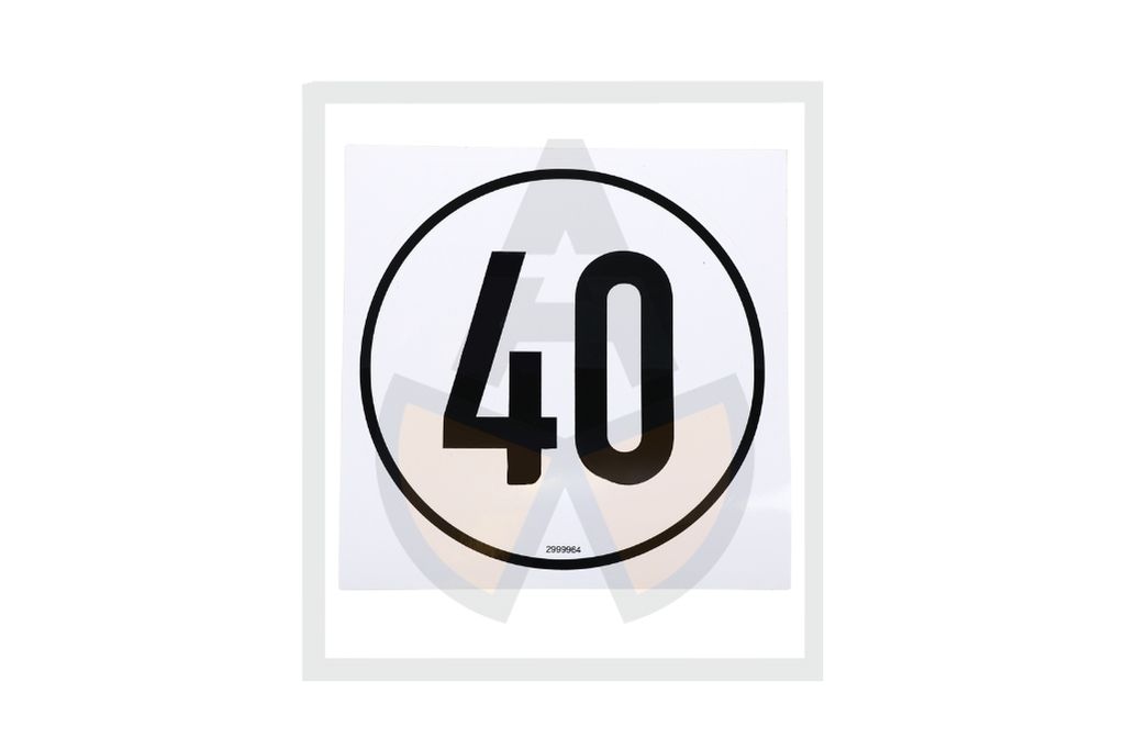 Aufkleber - 40 km/h