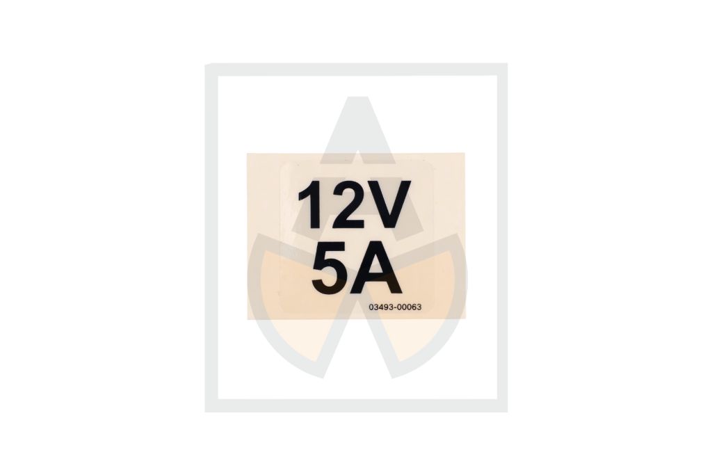 Aufkleber - 12V 5A