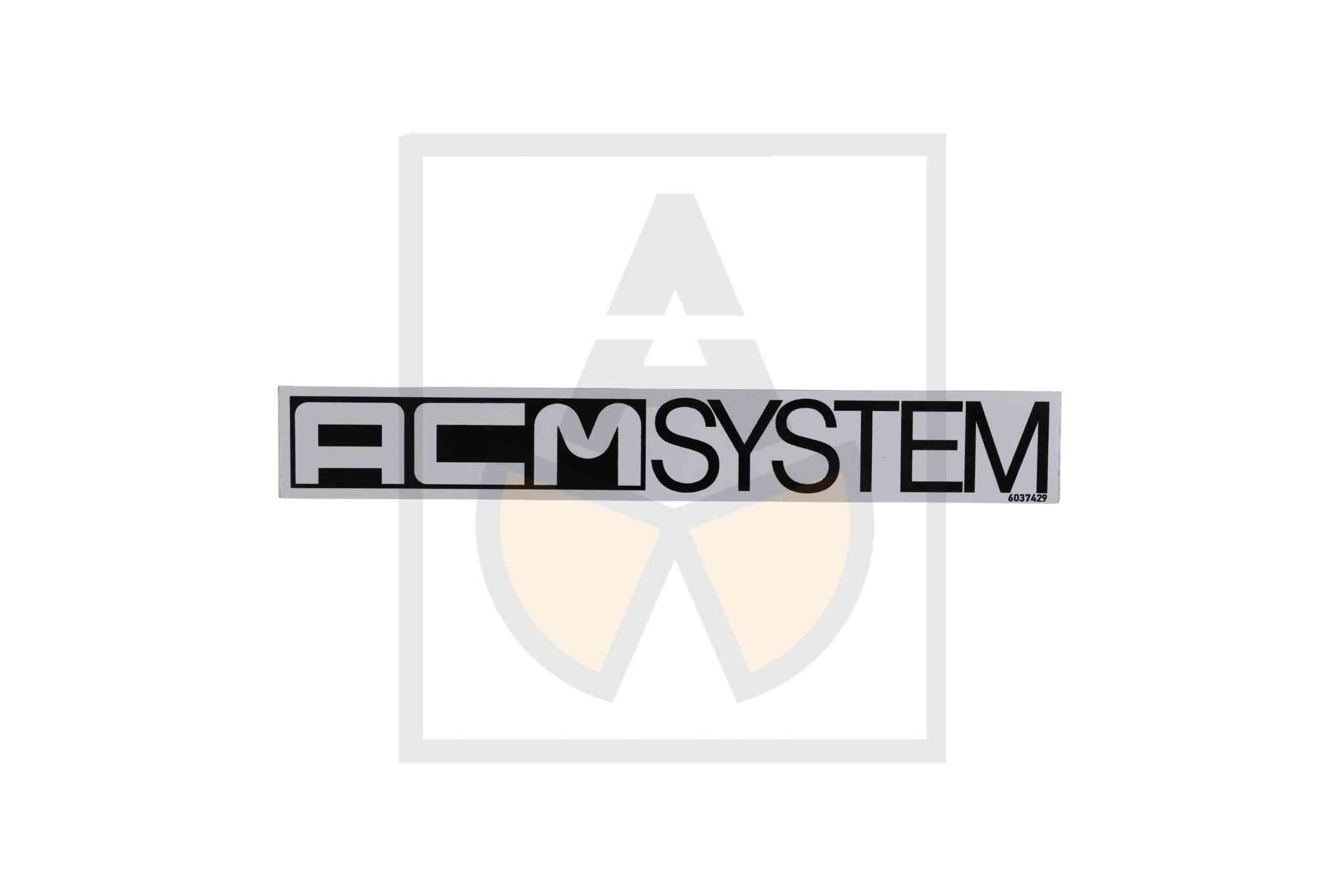 Aufkleber - ACM System, ws./sw.