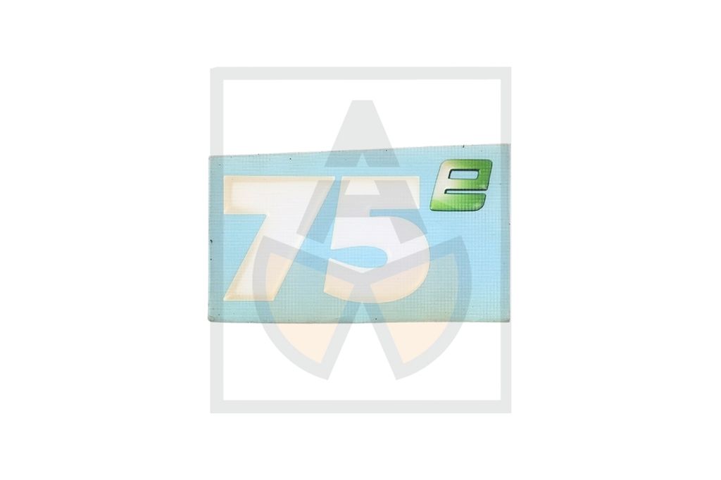 Aufkleber - 75e, Motorhaube ws. Doming