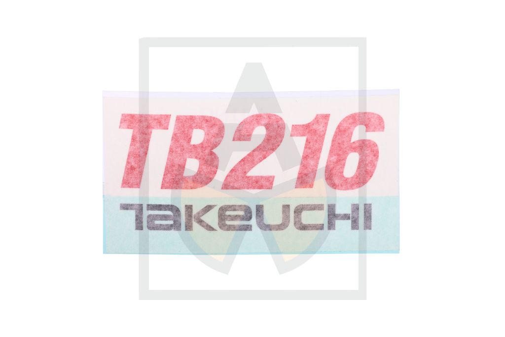 Aufkleber - TB216 Takeuchi, Seite li. rt./sw.