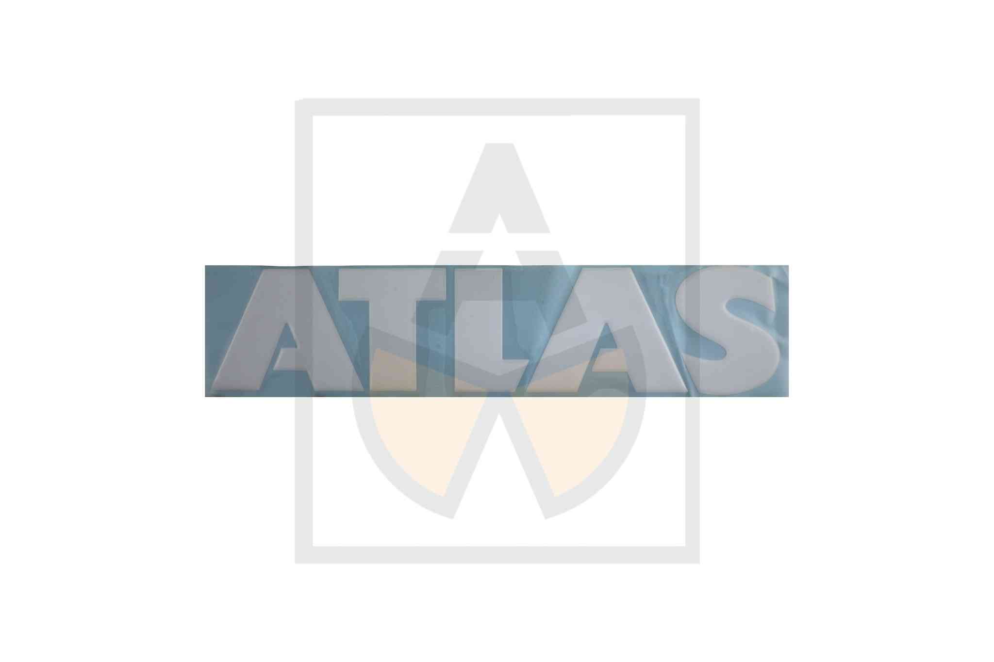 Aufkleber - ATLAS, Seite li. ws.