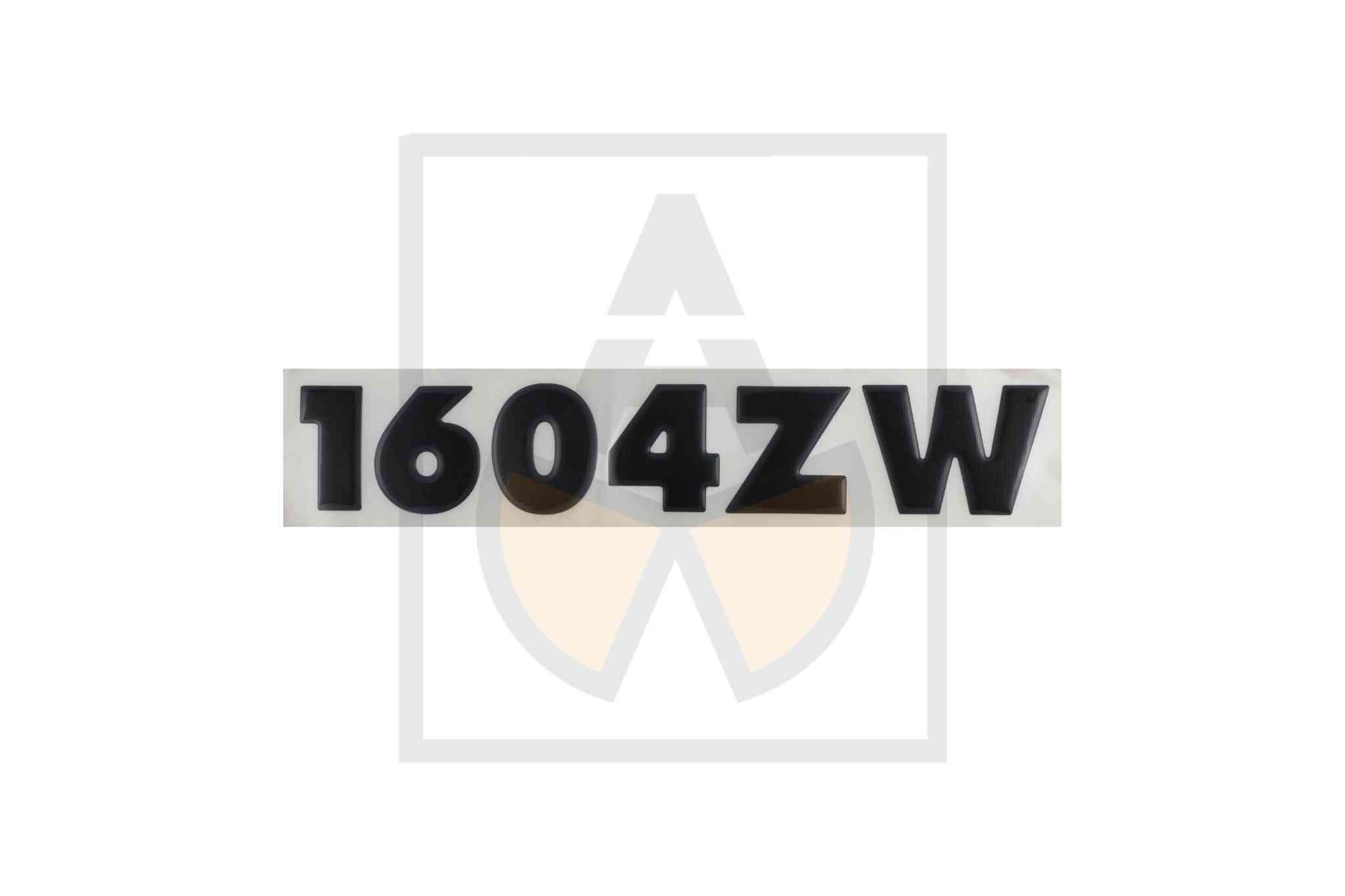 Aufkleber - 1604ZW, Seite re./li. sw. Doming