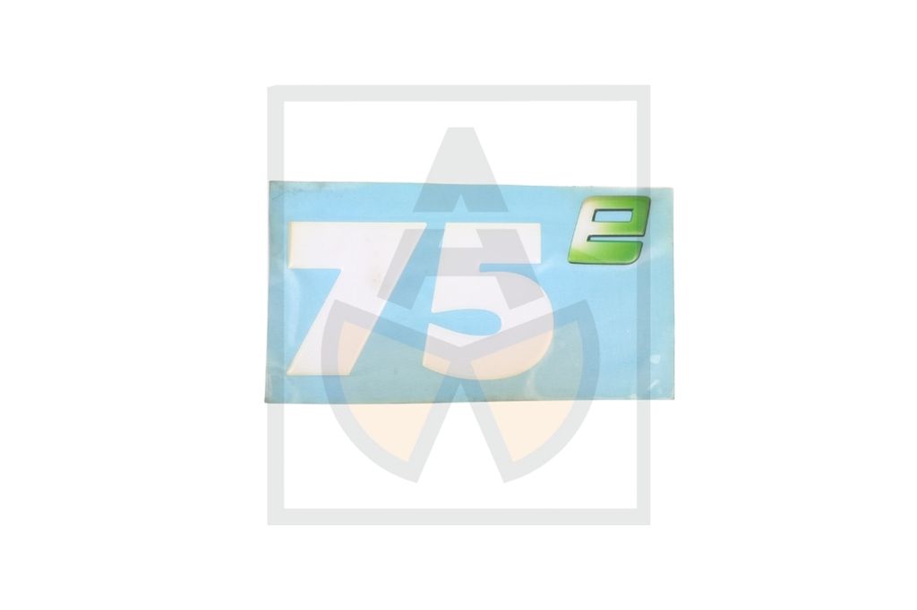 Aufkleber - 75e, Motorhaube ws. Doming