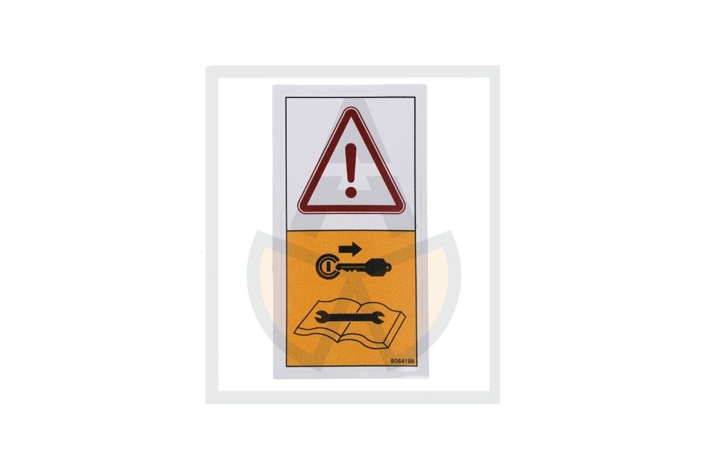 Aufkleber - vor Arbeiten Motor abschalten