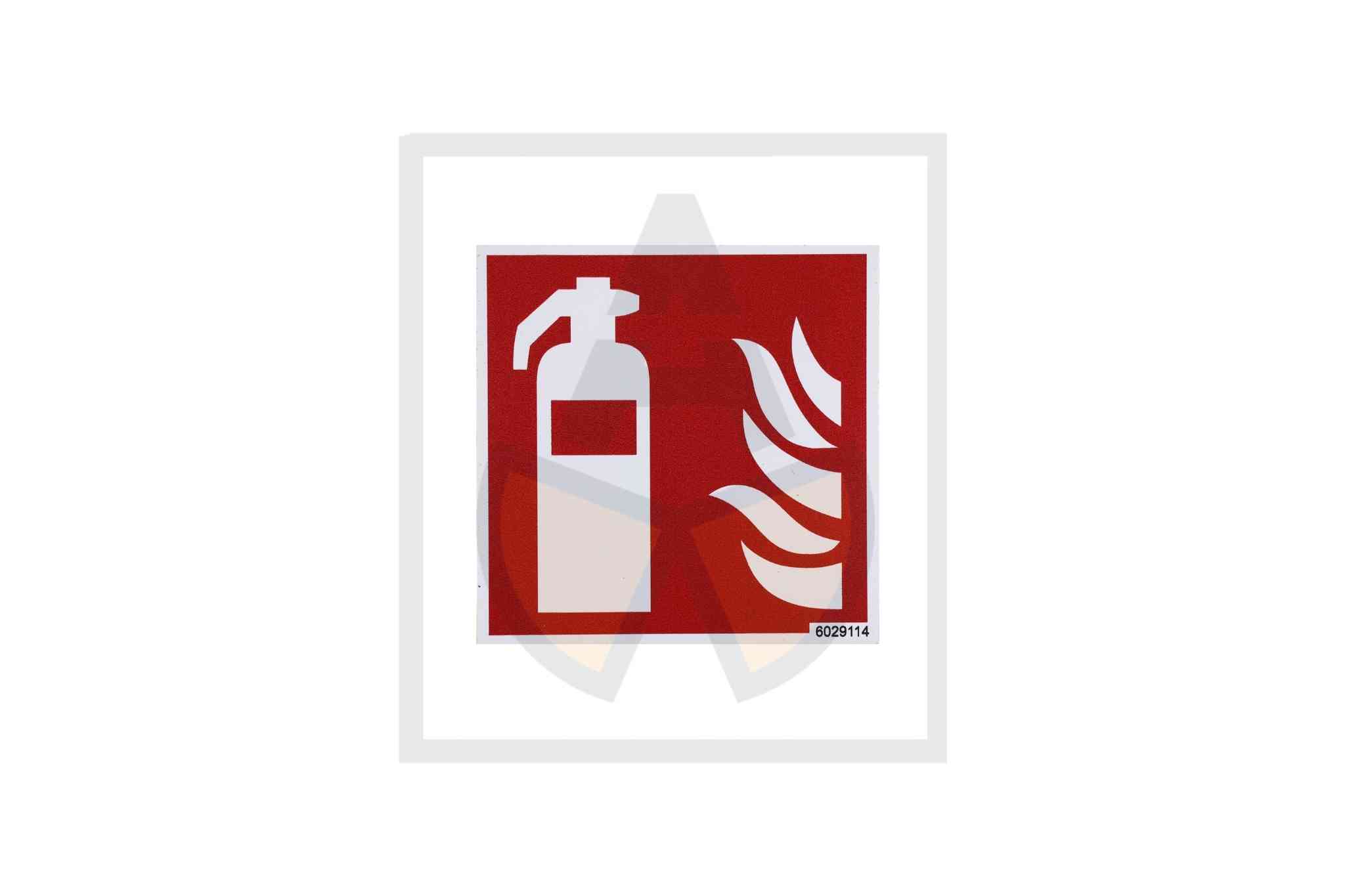 Aufkleber - Feuerlöscher, rt./ws.
