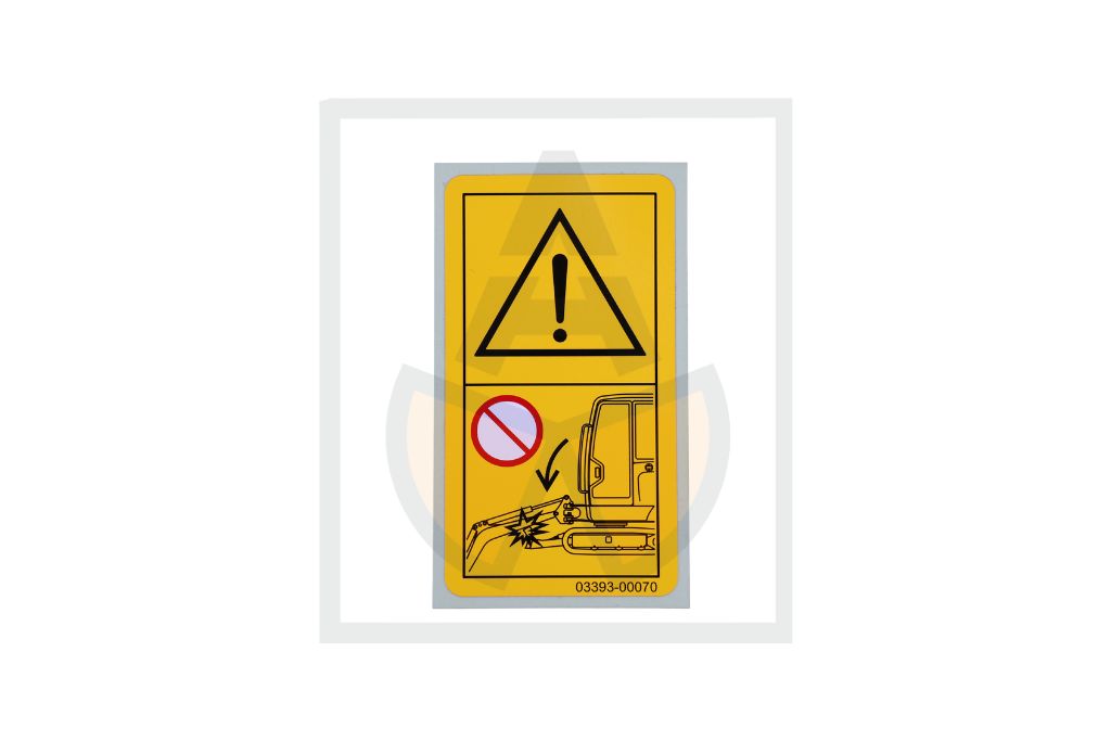 Aufkleber - Arm auf Planierschild abstützen